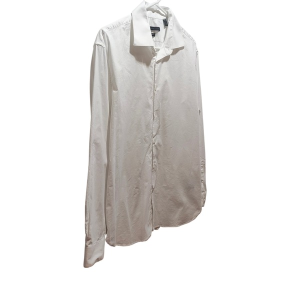 John Varvatos USA Mens White Modern Fit Long Sleeve Button Down Shirt 16R - Picture 4 of 10
